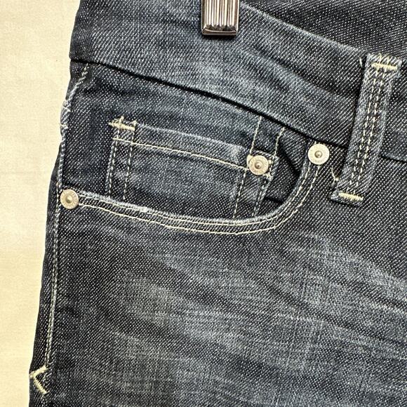 Seven7 Jeans Womens Size 4 Bootcut Blue Dark‎ Wash Flare Stretch Denim - Picture 5 of 13